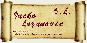 Vučko Lozanović vizit kartica